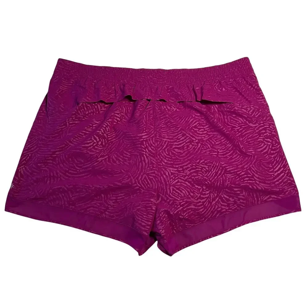 Athleta Printed Mesh Racer Run Shorts Size 3X NEW Gym Workout Exercise Active - Picture 4 of 14